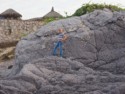 Grant likes to climb rocks